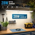 thumbnail image 2 of CNSUNWAY T8 2ft LED Shop Light Connectable, 28W 6000K 4200LM, D Shape 2 Pack, 2 of 10