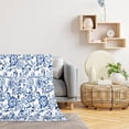 thumbnail image 5 of Blue White Floral Fuzzy Blanket Chinoiserie Flower Throw Blanket Decorative Soft Cozy Flannel Blanket for Home Bed Sofa Couch Chair, 50 x 60 Inch, 5 of 6