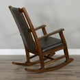 thumbnail image 2 of Sunny Designs Savannah Farmhouse Mahogany Wood Rocking Chair in Dark Brown, 2 of 7