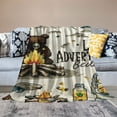 thumbnail image 2 of Orinice Bear Campfire Adventure Warm Lightweight Blanket Soft Fleece Blankets All Seasons for Bed Couch Sofa Decor Cow Gifts 40x50in, 2 of 6