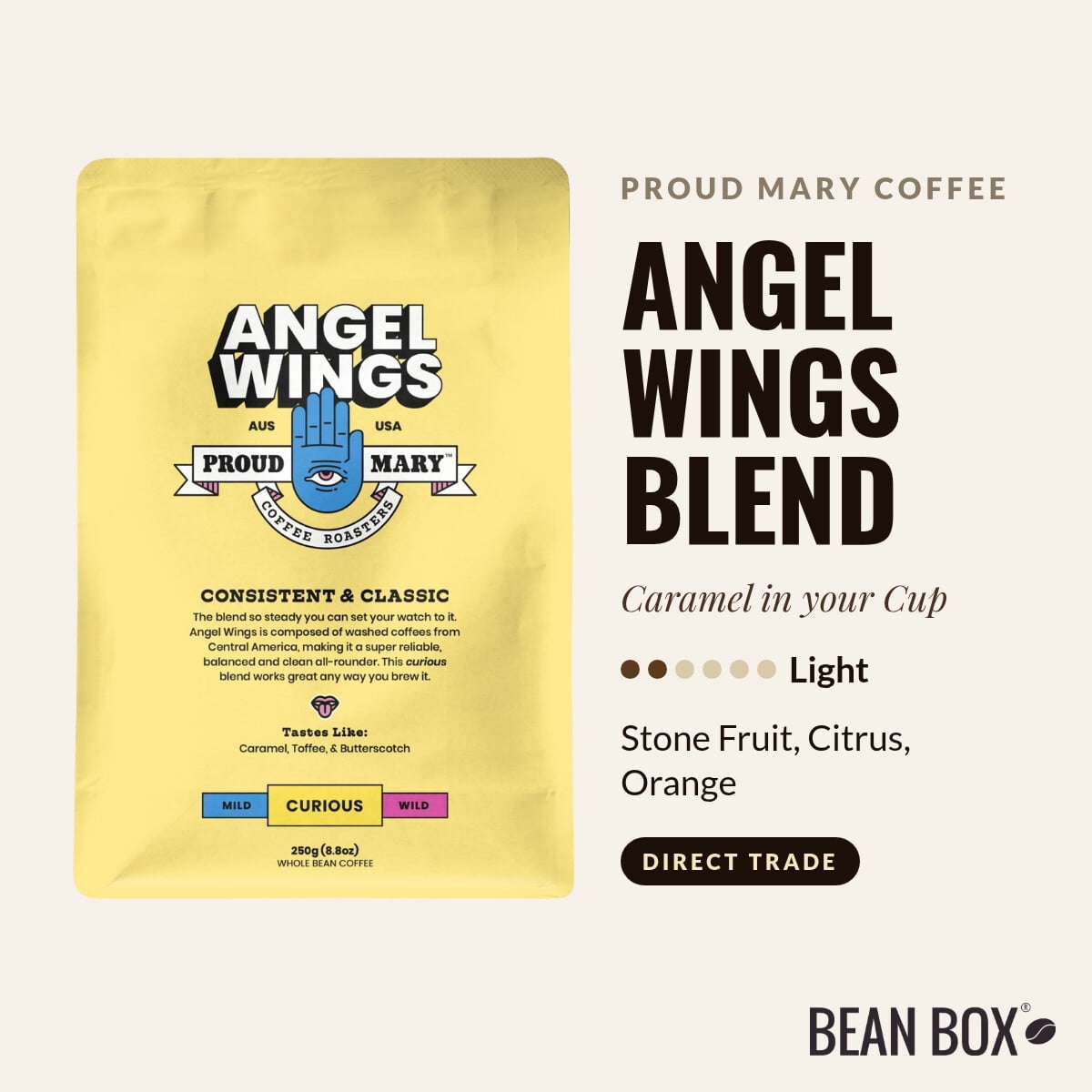 Angel Wings Blend - Roasted by Proud Mary Coffee - Freshly Ground Coffee - 250g Bag