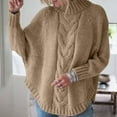 thumbnail image 2 of Long Sleeve Shirts for Women Clothing T Shirts for Women Women's Dough Loose Bat Sleeve Half High Neck Knitting Sweater Top Spring Tops for Women 2026 Womens Blouses, 2 of 4
