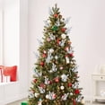 thumbnail image 5 of 20-Pack Glittered Artificial Leaf Spray Picks Ornaments, Christmas Decorative Glittery Twigs, Christmas Floral Picks and Sprays for Tree, Wreath, Small Vase, Party (Silver), 5 of 9