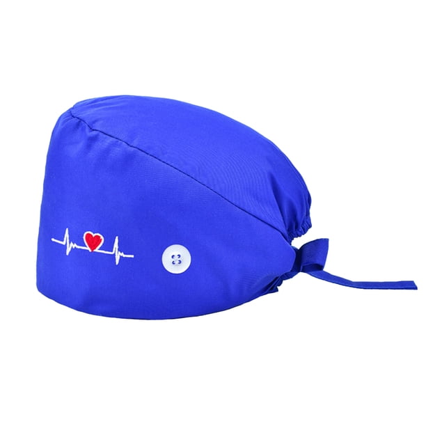 Paquete De 4 Gorros De Trabajo Para Enfermera, Servicio Prolongado, Color Puro, Botón Pulido Opaco, Gorros De Trabajo Multifuncionales Unisex, Uniformes De Trabajo Noticed AP008643-38