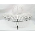 thumbnail image 5 of 4' Solid White Home Furniture Collections Semi-Circle Tree-Wrap Bench, 5 of 6