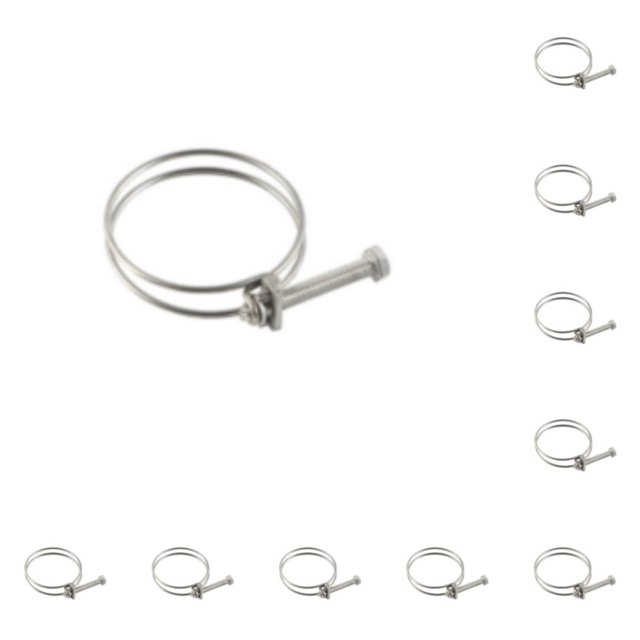 Cateissary Abrazadera de aro de alambre de acero inoxidable: abrazaderas de tubo resistentes y resistentes a la corrosión 32-36 32-36 10Conjunto