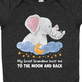 thumbnail image 4 of Inktastic My Great Grandma Loves Me to the Moon and Back Elephant Boys or Girls Baby Bodysuit, 4 of 5