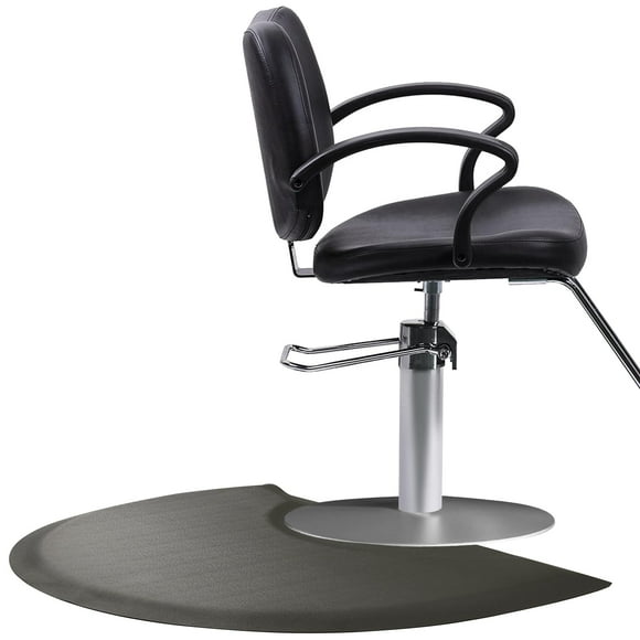 Salon Mats for Hair Stylist Anti Fatigue Standing 3'x4' Barber Salon Floor Mats - Black Semi Circle Hairstylist Mat for Salon Chair - 1/2" Thick Comfort Hair Cutting Hairdressing Equi