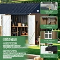 thumbnail image 5 of Outvue 10X8FT Outdoor Steel Storage Shed with Lockable Doors & Window, Ideal for Garden, Backyard, Patio Storage（Brown）, 5 of 7