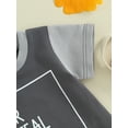 thumbnail image 5 of Bagilaanoe 2pcs Toddler Baby Boy Shorts Set Short Sleeve Letter Print T Shirt Tops + Shorts 6M 12M 18M 24M 3T Kids Casual Summer Clothes, 5 of 8