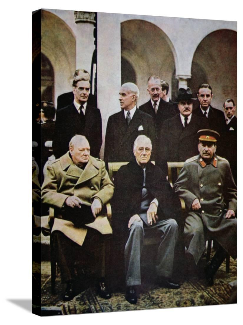 Winston Churchill, Franklin D. Roosevelt and Joseph Stalin at the Yalta