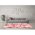thumbnail image 3 of Ahgly Company Machine Washable Indoor Rectangle Abstract Red Modern Area Rugs, 7' x 9', 3 of 4