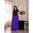 thumbnail image 4 of Plus Size Elastic Waist A Line Maxi Skirt, 4 of 11