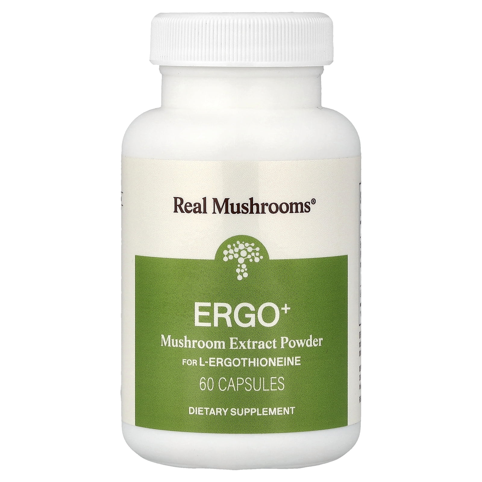 Real Mushrooms ERGO + L-Ergothioneine, 60 Capsules