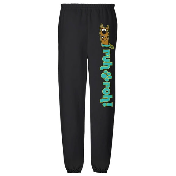 Scooby Doo! Ruh Roh! Unisex Jogger Sweatpants with Pockets for Men and Women, Black, Small