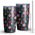 thumbnail image 2 of Christmas 20oz Stainless Steel Mobile Tumbler – Vacuum Insulated Coffee Mug with Lid, Spill-Proof Travel Cup for Hot & Cold Drinks, 2 of 7