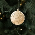 thumbnail image 4 of Elainilye 3" Champagne Gold Ball Christmas Tree Ornament Electroplated Hanging Decoration for Holiday Decor, 4 of 6