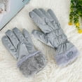 thumbnail image 2 of Gustave Winter Touchscreen Gloves for Women Cold Weather Warm Fleece Lined Gloves Windproof Faux Fur Cuff Thermal Texting Gloves for Outdoor Driving Hiking Cycling - Gray, 2 of 7