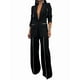 thumbnail image 1 of Conjunto de Traje Elegante de Dos Piezas para Mujer, Chaqueta Informal de Negocios de Gran Tamaño, Pantalones de Trabajo de Pierna , para Otoño y . Negro XL, 1 of 9