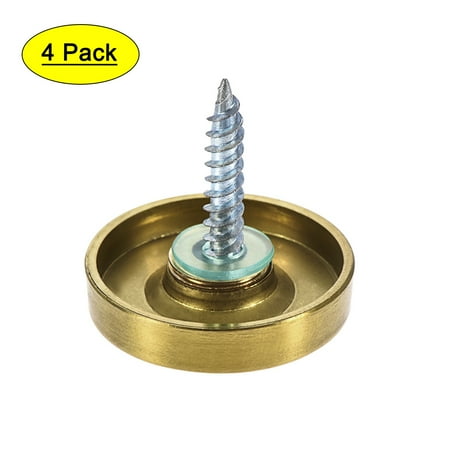 

Mirror Screws Decorative Cap Fasteners Cover Nails Electroplated Wire Drawing Golden 25mm/0.98 4 pcs
