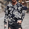 thumbnail image 2 of Clothes under $5 Viikei Mens Long Sleeve T Shirts Long Sleeve Shirts for Men Men's Loose Round Neck 3d Printing Long-sleeved T-Shirt Top, 2 of 5