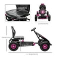 thumbnail image 3 of Aosom Kart à Pédales avec Siège Ajustable, Roues en Caoutchouc à Absorption des Chocs, Rose, 3 of 10