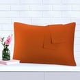thumbnail image 3 of Unique Bargains 2 Pack 300TC Cotton Solid Pillowcases Orange 20" x 36", 3 of 8
