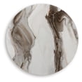 thumbnail image 4 of Signature Design by Ashley Jazmore Modern Round End Table - Marble-Look Top with Brass-Tone Frame, 4 of 6