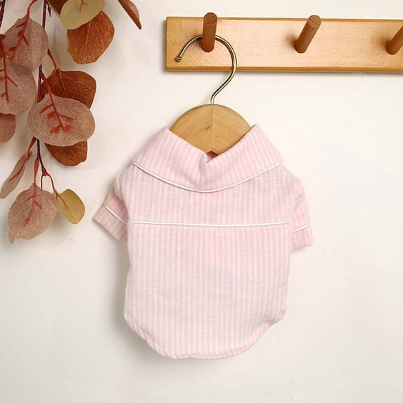 Soft Sleeping Breathable Clothing Puppy Dog Pajamas Cat Costume Shirt Pet Clothes PINK S
