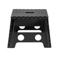 Mainstays One Step Folding Step Stool, Black Plastic