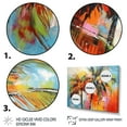 thumbnail image 3 of Designart "Pop Art Palm Trees I" Palm Trees Floater Framed Canvas Print, 3 of 7