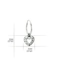 thumbnail image 2 of Dangle Celtic Heart 925 Sterling Silver Charm 12mm Hoop Earrings, 2 of 3