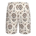 thumbnail image 6 of Kdxio Anchors with Rope Pattern Mens Casual Shorts - Drawstring Summer Beach Sports Shorts for Men, 6 of 9