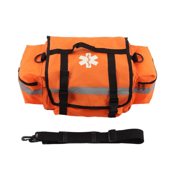 Bolsa de primeros auxilios para traumatismos, color naranja, portátil, de gran capacidad, de tela Oxford, para exteriores, para emergencias médicas y traumatismos, para el hogar