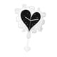 thumbnail image 1 of Reloj de pared con números arábigos, moderno, acrílico, movimiento silencioso, forma de corazón Plata, 1 of 9
