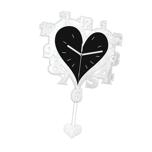 Reloj de pared, reloj, acrílico, reloj colgante decorativo para oficina, sala de estar Plata