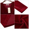 thumbnail image 4 of Kitsin Women's Velvet Holiday Party Gowns Maxi Dress, 4 of 9
