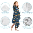 thumbnail image 7 of Cartoon Construction Vehicles Barriers Hooded Bath Towel，60"x35" for Ages 3 To 12 Kids, Quick Dry Lightweight Soft Microfiber Hood Beach Towel Cover Up for Kids, 7 of 7