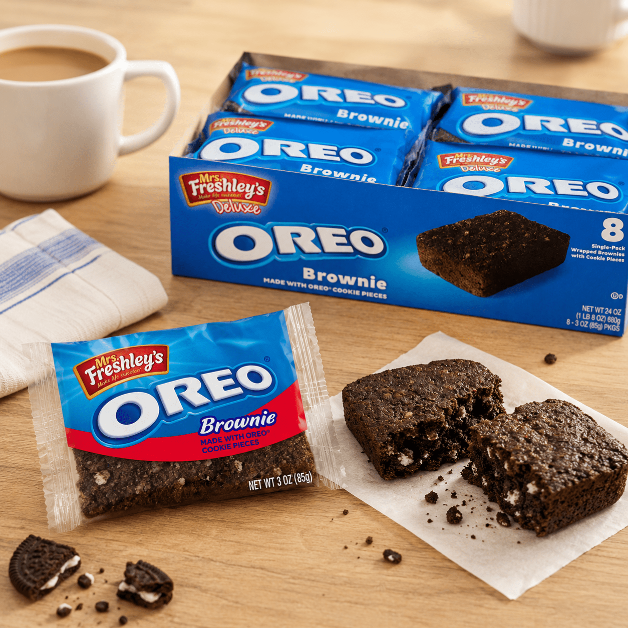 Mrs. Freshley's Oreo Brownies - 8 Pack Individually Wrapped