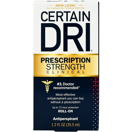 Certain Dri Prescription Strength Clinical Antiperspirant, Roll-On, 1.2 Oz., 2-Pack