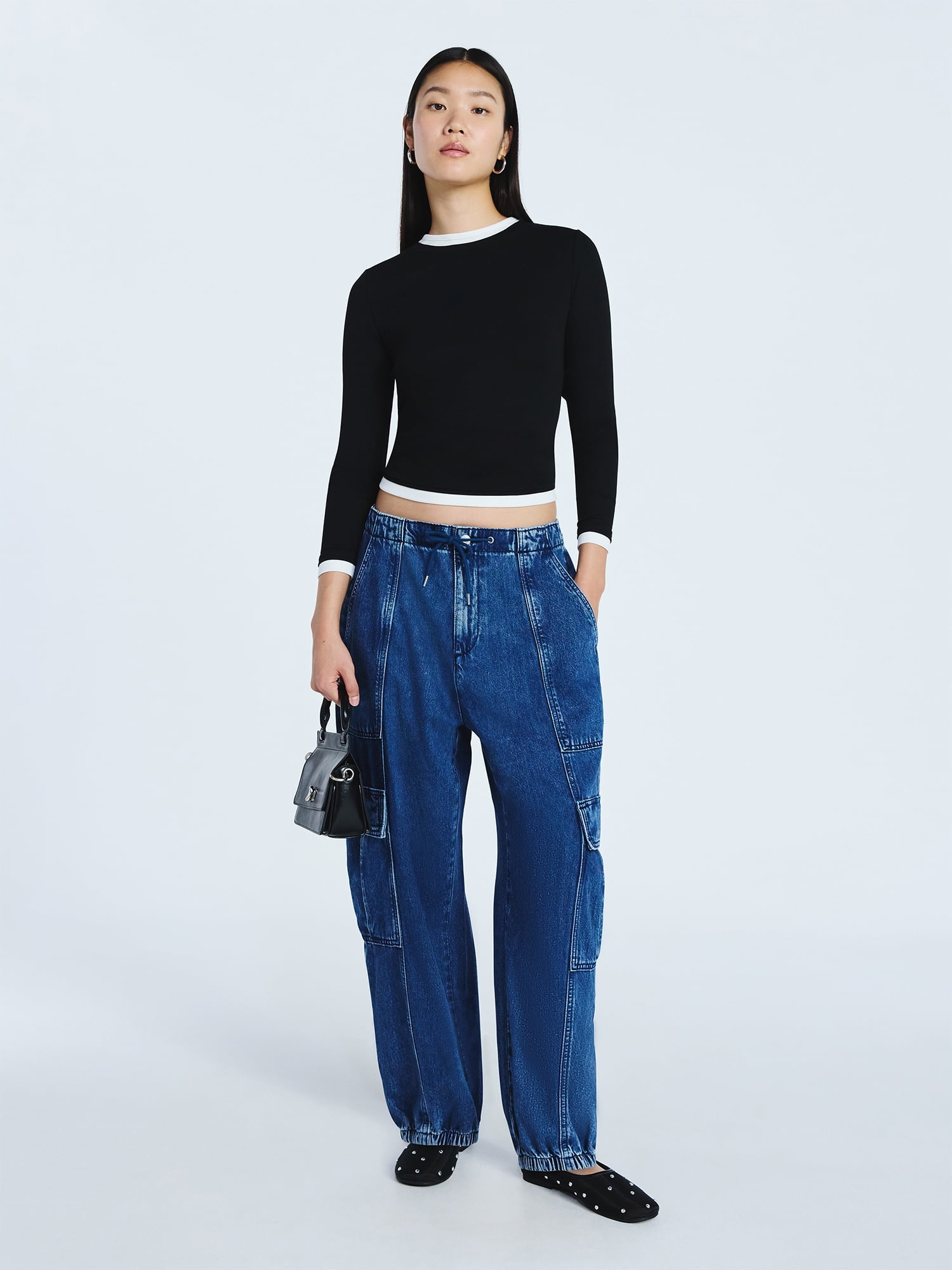 Scoop Women’s and Women's Plus Cotton Utility Jogger Pants, Sizes XS-4X