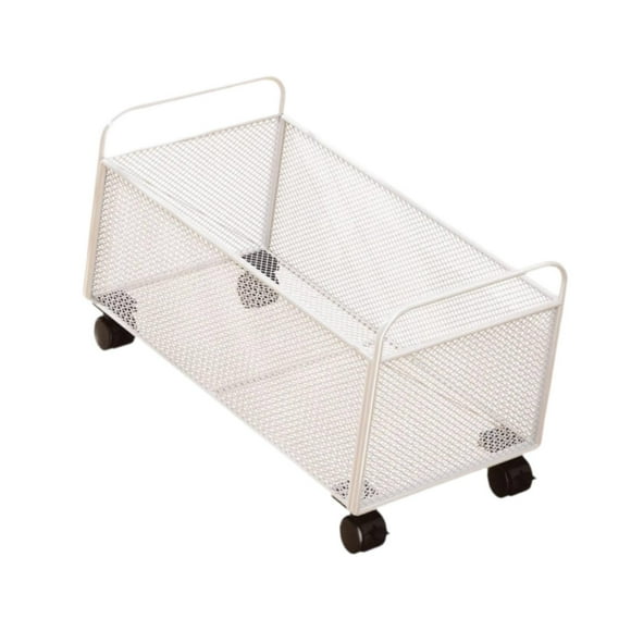 Siruishop Mesh Rolling File Cart with Wheels Rolling Organizer for Handbag Toys Office 38x30x30cm