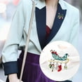 thumbnail image 4 of Christmas Brooch Enamel Pins Novelty Badges Creative Bells Crutch Socks, 4 of 8