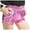 Pink, variant on Prolriy Leather Shorts for Women Drawstring Sparkly Elastic Outfit Yoga Shorts Shiny Waist Booty Dance Pants Women's Rave Pants Womens Shorts Black XL