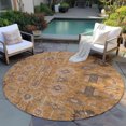 thumbnail image 6 of Addison Rugs Chantille Indoor/Outdoor Traditional Oriental Terracotta Washable Round Rug, 8' x 8', 6 of 6