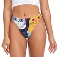 thumbnail image 1 of Balery Colorful Cats Pattern Art Tangas de Algodón para Mujer con Estampado – Ropa Interior Sexy, Transpirable, G-string-4X-Large, 1 of 6