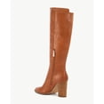 thumbnail image 2 of Wome Knee High Boots Wide Calf Stacked Block Heel Pointed Toe Riding Boots, 2 of 4
