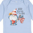 thumbnail image 4 of Inktastic God Bless the USA Gnome Boys or Girls Long Sleeve Baby Bodysuit, 4 of 5