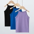 thumbnail image 5 of Sopiago Girls Tank Top Solid Sleeveless Undershirts for Toddler Girls Cami Crew Neck Undershirts Soft Dance Tank Tops Purple,5-6 Years, 5 of 5
