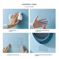 thumbnail image 4 of DOLITY Wall Mounted Makeup Storage Box Cabinets NO DRILLING for Bathroom SAVE SPACE Blue, 4 of 9